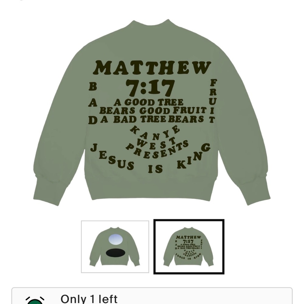 Kanye West CPFM for JIK Crewneck. Olive color.  size LARGE